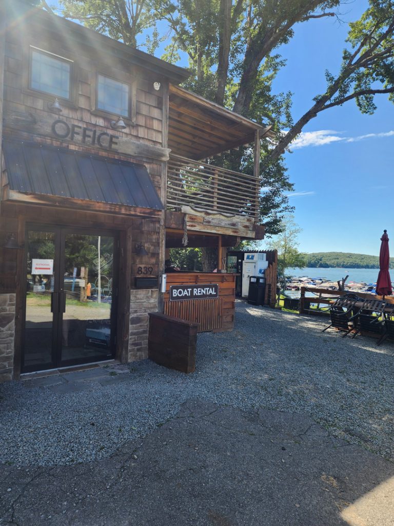 New Wave Marina office on Lake Wallenpaupack, Pennsylvania